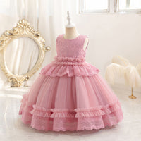 Load image into Gallery viewer, Kid Girls Solid Color Princess Dresses Wholesale 25112528
