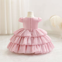 Load image into Gallery viewer, Baby Kid Girls Solid Color Bow Princess Dresses Wholesale 25112529
