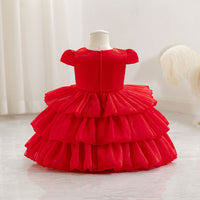 Load image into Gallery viewer, Baby Kid Girls Solid Color Bow Princess Dresses Wholesale 25112529
