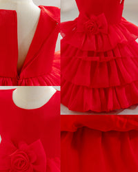 Load image into Gallery viewer, Baby Kid Girls Solid Color Bow Princess Dresses Wholesale 25112529
