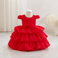 Load image into Gallery viewer, Baby Kid Girls Solid Color Bow Princess Dresses Wholesale 25112529
