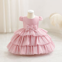 Load image into Gallery viewer, Baby Kid Girls Solid Color Bow Princess Dresses Wholesale 25112529
