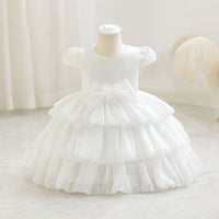 Load image into Gallery viewer, Baby Kid Girls Solid Color Bow Princess Dresses Wholesale 25112529
