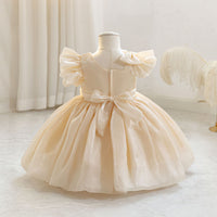 Load image into Gallery viewer, Baby Kid Girls Solid Color Bow Princess Dresses Wholesale 25112534
