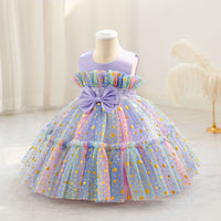 Load image into Gallery viewer, Baby Kid Girls Color-blocking Star Princess Dresses Wholesale 25112535
