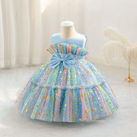 Load image into Gallery viewer, Baby Kid Girls Color-blocking Star Princess Dresses Wholesale 25112535
