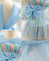 Load image into Gallery viewer, Baby Kid Girls Color-blocking Star Princess Dresses Wholesale 25112535
