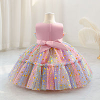 Load image into Gallery viewer, Baby Kid Girls Color-blocking Star Princess Dresses Wholesale 25112535
