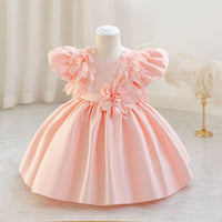 Load image into Gallery viewer, Baby Kid Girls Solid Color Princess Dresses Wholesale 25112538
