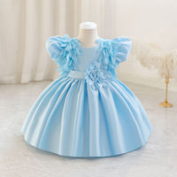 Load image into Gallery viewer, Baby Kid Girls Solid Color Princess Dresses Wholesale 25112538

