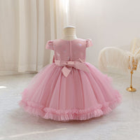 Load image into Gallery viewer, Baby Kid Girls Solid Color Butterfly Bow Princess Dresses Wholesale 25112542
