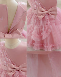 Load image into Gallery viewer, Baby Kid Girls Solid Color Butterfly Bow Princess Dresses Wholesale 25112542
