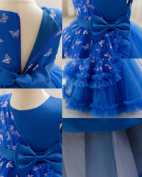 Load image into Gallery viewer, Baby Kid Girls Solid Color Butterfly Bow Princess Dresses Wholesale 25112542

