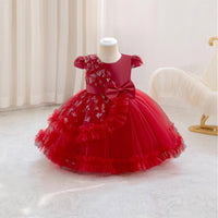 Load image into Gallery viewer, Baby Kid Girls Solid Color Butterfly Bow Princess Dresses Wholesale 25112542
