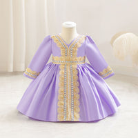 Load image into Gallery viewer, Baby Kid Girls Color-blocking Embroidered Dressy Princess Dresses Wholesale 25112545
