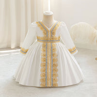 Load image into Gallery viewer, Baby Kid Girls Color-blocking Embroidered Dressy Princess Dresses Wholesale 25112545
