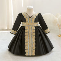 Load image into Gallery viewer, Baby Kid Girls Color-blocking Embroidered Dressy Princess Dresses Wholesale 25112545
