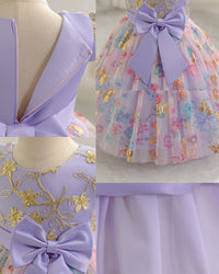 Load image into Gallery viewer, Baby Kid Girls Flower Bow Print Princess Dresses Wholesale 25112548

