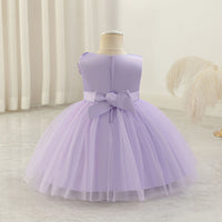 Load image into Gallery viewer, Baby Kid Girls Solid Color Bow Princess Dresses Wholesale 25112555
