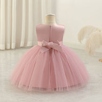 Load image into Gallery viewer, Baby Kid Girls Solid Color Bow Princess Dresses Wholesale 25112555
