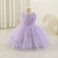 Load image into Gallery viewer, Baby Kid Girls Solid Color Bow Princess Dresses Wholesale 25112555
