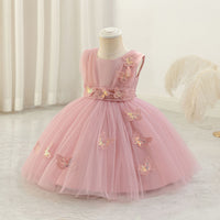 Load image into Gallery viewer, Baby Kid Girls Solid Color Bow Princess Dresses Wholesale 25112555
