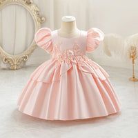 Load image into Gallery viewer, Baby Kid Girls Solid Color Embroidered Princess Dresses Wholesale 25112556
