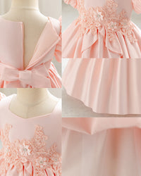 Load image into Gallery viewer, Baby Kid Girls Solid Color Embroidered Princess Dresses Wholesale 25112556
