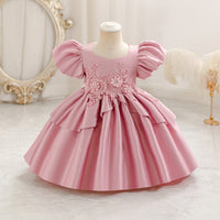 Load image into Gallery viewer, Baby Kid Girls Solid Color Embroidered Princess Dresses Wholesale 25112556
