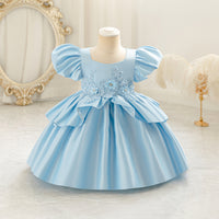 Load image into Gallery viewer, Baby Kid Girls Solid Color Embroidered Princess Dresses Wholesale 25112556
