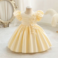 Load image into Gallery viewer, Baby Kid Girls Solid Color Embroidered Princess Dresses Wholesale 25112560
