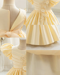 Load image into Gallery viewer, Baby Kid Girls Solid Color Embroidered Princess Dresses Wholesale 25112560
