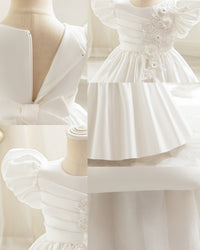 Load image into Gallery viewer, Baby Kid Girls Solid Color Embroidered Princess Dresses Wholesale 25112560
