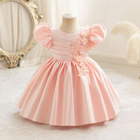 Load image into Gallery viewer, Baby Kid Girls Solid Color Embroidered Princess Dresses Wholesale 25112560

