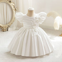 Load image into Gallery viewer, Baby Kid Girls Solid Color Embroidered Princess Dresses Wholesale 25112560
