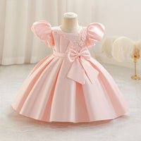 Load image into Gallery viewer, Baby Kid Girls Letters Bow Princess Dresses Wholesale 25112565
