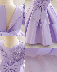Load image into Gallery viewer, Baby Kid Girls Letters Bow Princess Dresses Wholesale 25112565
