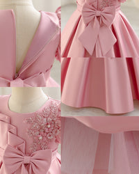 Load image into Gallery viewer, Baby Kid Girls Letters Bow Princess Dresses Wholesale 25112565
