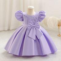 Load image into Gallery viewer, Baby Kid Girls Letters Bow Princess Dresses Wholesale 25112565
