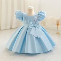 Load image into Gallery viewer, Baby Kid Girls Letters Bow Princess Dresses Wholesale 25112565
