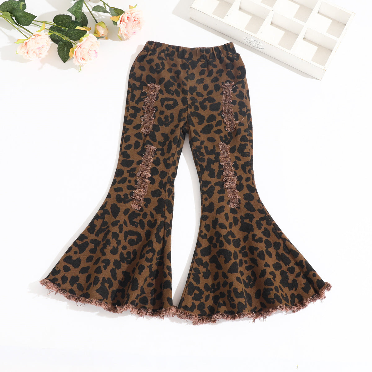 Baby Kid Girls Color-blocking Leopard print Pants Wholesale 25112567