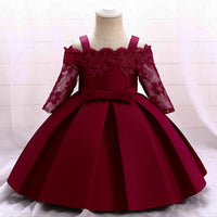 Load image into Gallery viewer, Baby Kid Girls Solid Color Princess Dresses Wholesale 25112572
