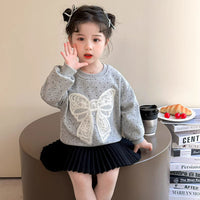 Load image into Gallery viewer, Baby Kid Girls Polka dots Bow Hoodies Sweatshirts Wholesale 25121603
