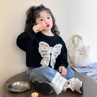 Load image into Gallery viewer, Baby Kid Girls Polka dots Bow Hoodies Sweatshirts Wholesale 25121603
