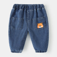 Load image into Gallery viewer, Baby Kid Boys Solid Color Cartoon Jeans Wholesale 25123131
