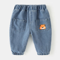 Load image into Gallery viewer, Baby Kid Boys Solid Color Cartoon Jeans Wholesale 25123131
