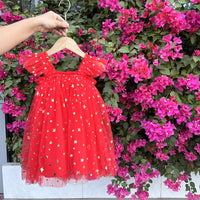 Load image into Gallery viewer, Baby Kid Girls Checked Star Dresses Wholesale 26010701
