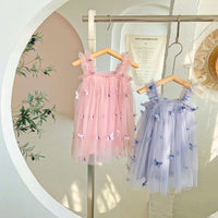 Load image into Gallery viewer, Baby Kid Girls Solid Color Butterfly Dresses Wholesale 26010709
