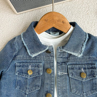 Load image into Gallery viewer, 2 Pieces Set Baby Kid Girls Solid Color Jackets Outwears And Skirts Wholesale 26012704
