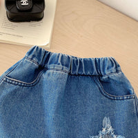 Load image into Gallery viewer, 2 Pieces Set Baby Kid Girls Solid Color Star Jackets Outwears And Skirts Wholesale 26012705
